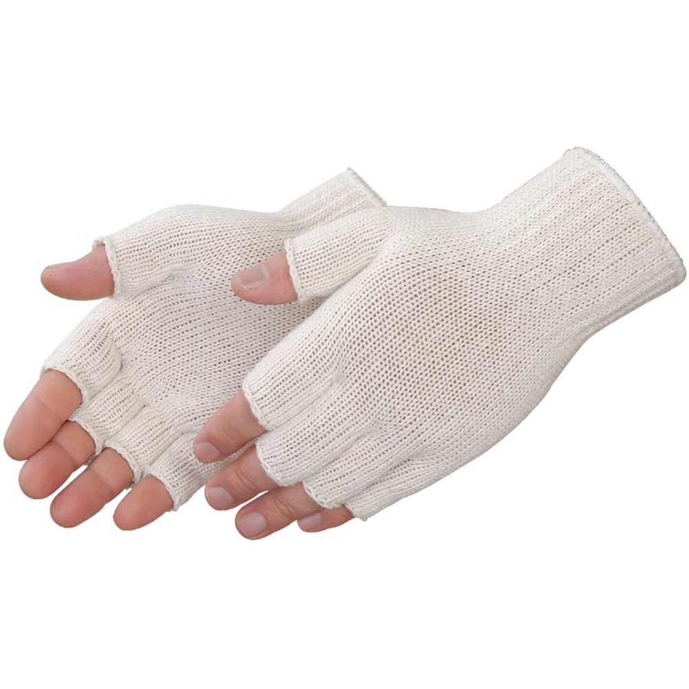 FINGERLESS STRING KNIT GLOVE SMALL - Uncoated
